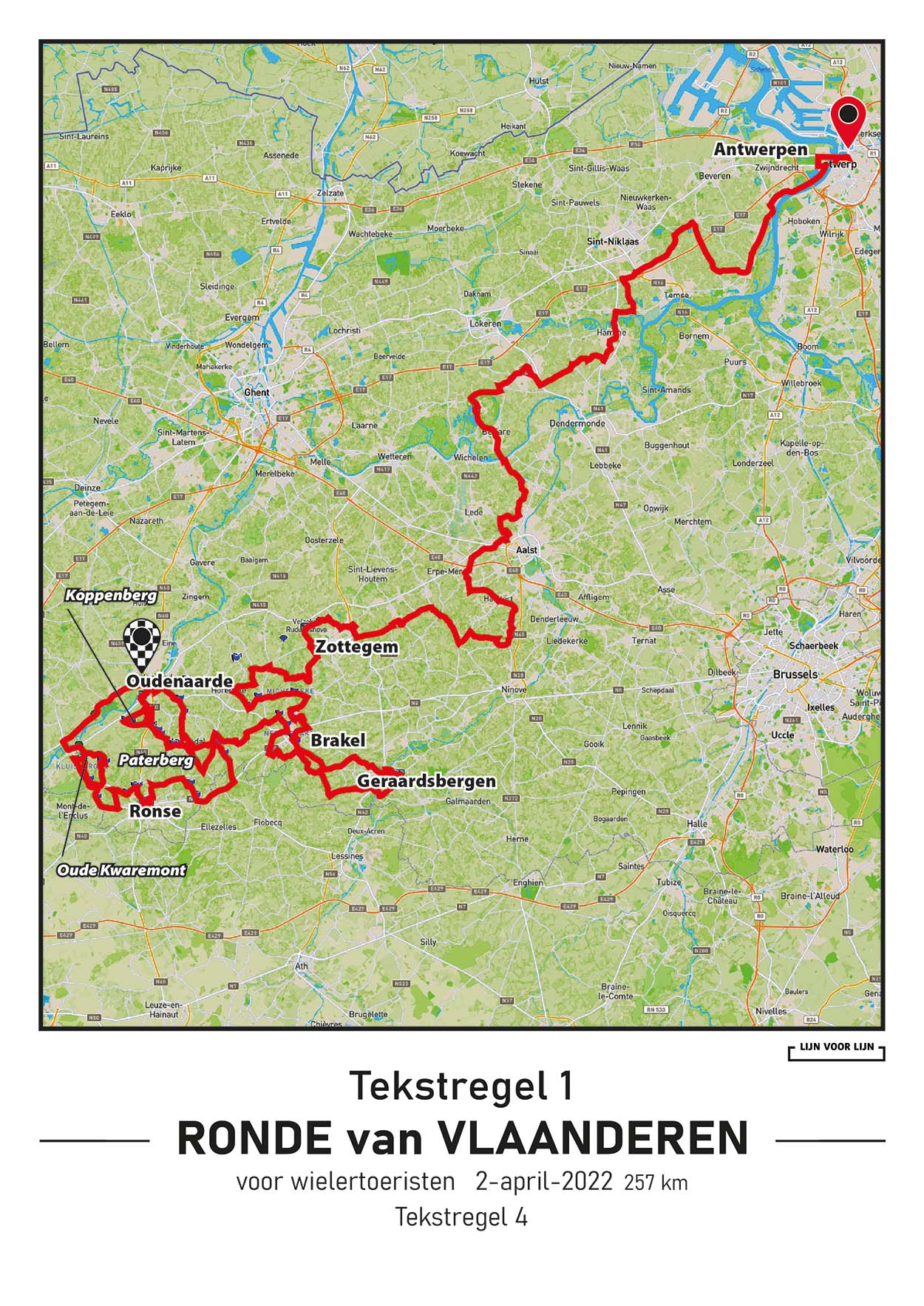 Ronde van Vlaanderen Cyclo 257km, 2022